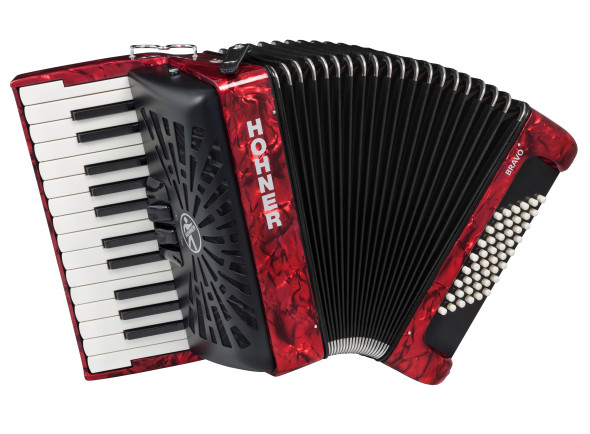 Hohner Bravo II 48 Red silent key Hohner Bravo II 48 Red silent key